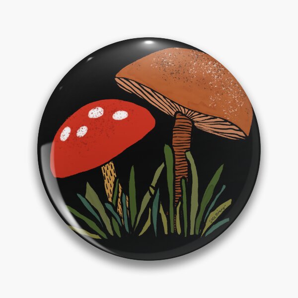Item preview, Red Mushroom Brown Mushroom  designed and sold by Sara Mincy.