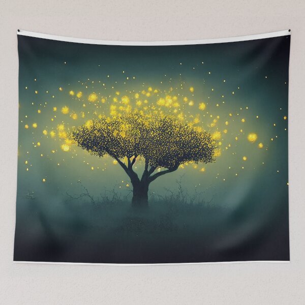 Item preview, Tree Filled with Fireflies  - Created by Artificial Intelligence designed and sold by Created-by-AI.