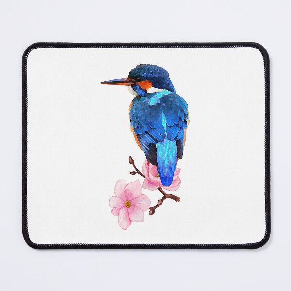 Item preview, Watercolor Kingfisher With Flowers designed and sold by virillanissa.