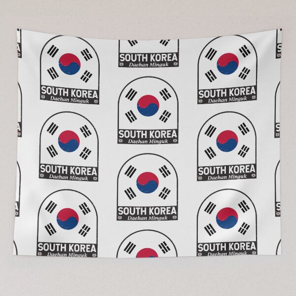 Item preview, South Korea Flag Emblem Distressed Vintage designed and sold by KrisSidDesigns.