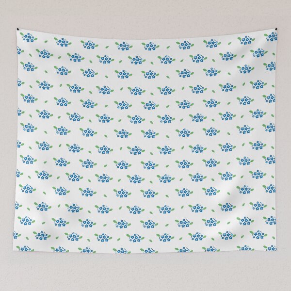 Item preview, blue flowers designed and sold by ljstudio.