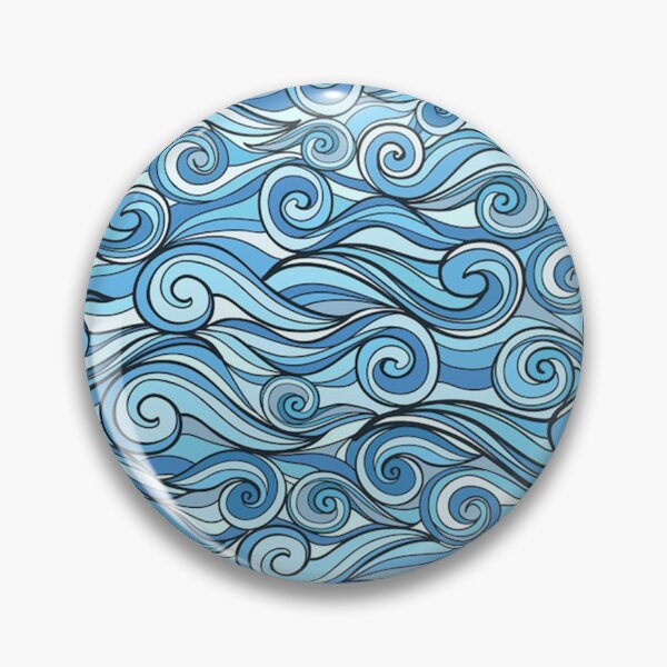 Item preview, Blue Sea Waves Seamless Pattern designed and sold by VitezCrni.