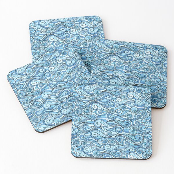 Item preview, Blue Sea Waves Seamless Pattern designed and sold by VitezCrni.