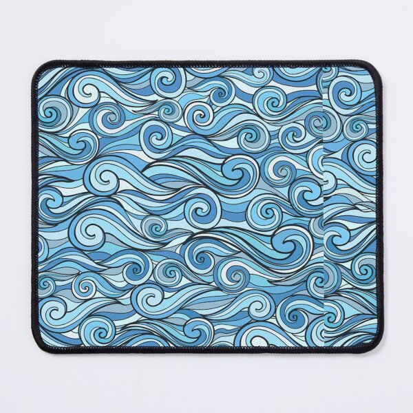 Item preview, Blue Sea Waves Seamless Pattern designed and sold by VitezCrni.