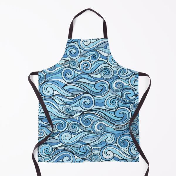 Item preview, Blue Sea Waves Seamless Pattern designed and sold by VitezCrni.