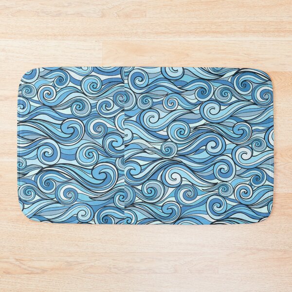 Item preview, Blue Sea Waves Seamless Pattern designed and sold by VitezCrni.