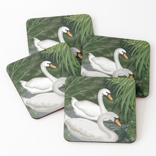 Item preview, Swans on lake designed and sold by KitCatCards.