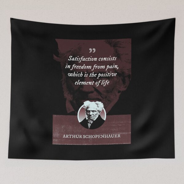 Item preview, Arthur Schopenhauer - Satisfaction consists in freedom from pain, which is the positive element of life designed and sold by Syahrasi.