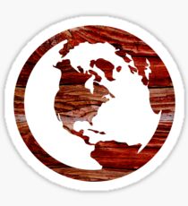 Wooden Globe Design Sticker