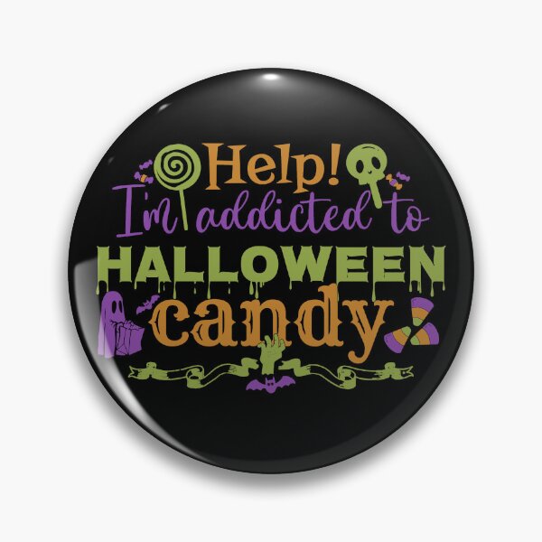 Item preview, Colorful Help! I'm Addicted To Halloween Candy, Black Base Color designed and sold by TrulyEpoque.