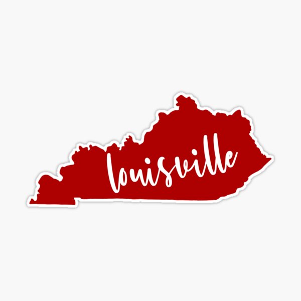 Louisville and KY Outline Sticker for Sale by shelbiefran