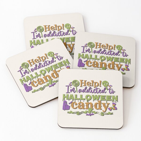 Item preview, Help! I'm Addicted To Halloween Candy, Colorful Shadow Text designed and sold by TrulyEpoque.