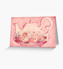 Red Berry Teapot Greeting Card