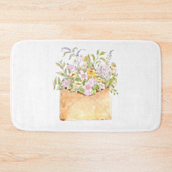 Item preview, hand painted flowers in brown envelop watercolour  designed and sold by ColorandColor.