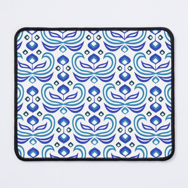 Item preview, Floral Swirl // Blue Outline designed and sold by The Wellington Boot.