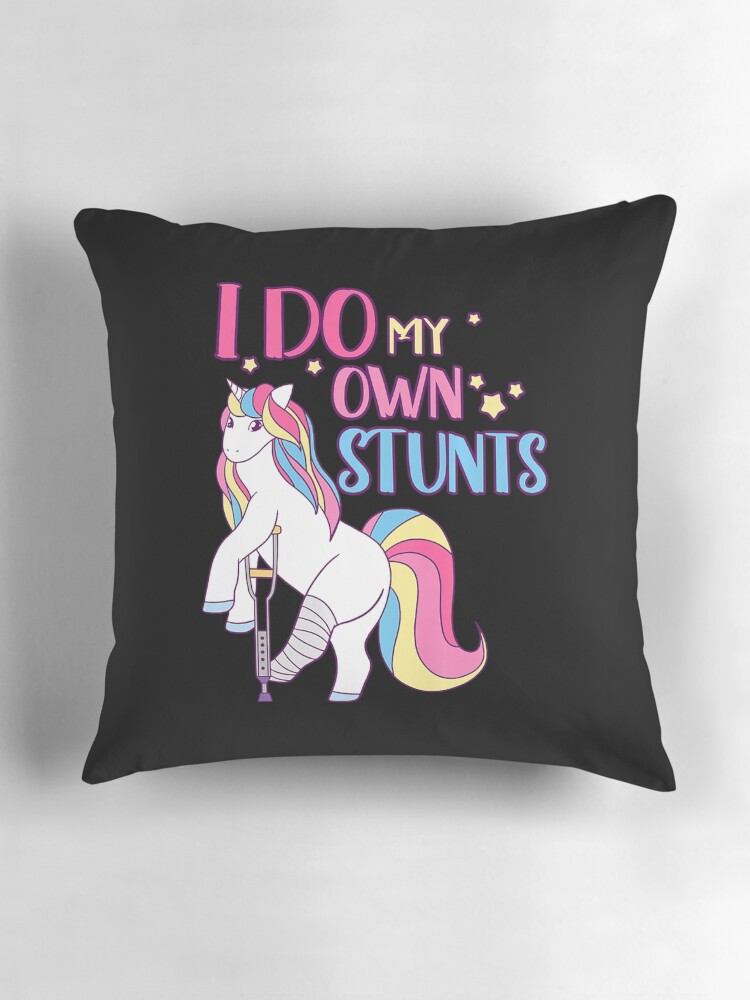 Broken Leg Injury Ankle Knee Foot Get Well Girls Unicorn Premium Pillow for Sale by enragedchild257 Redbubble