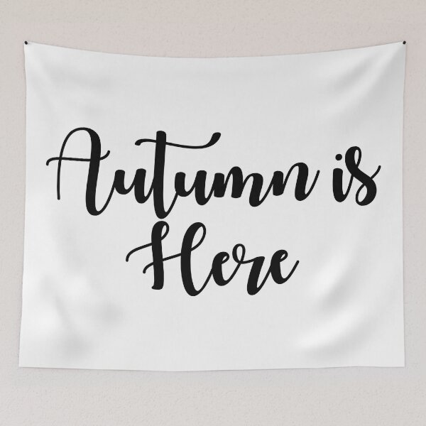 Item preview, Autumn is Here Cursive Black Lettering designed and sold by shirabee.