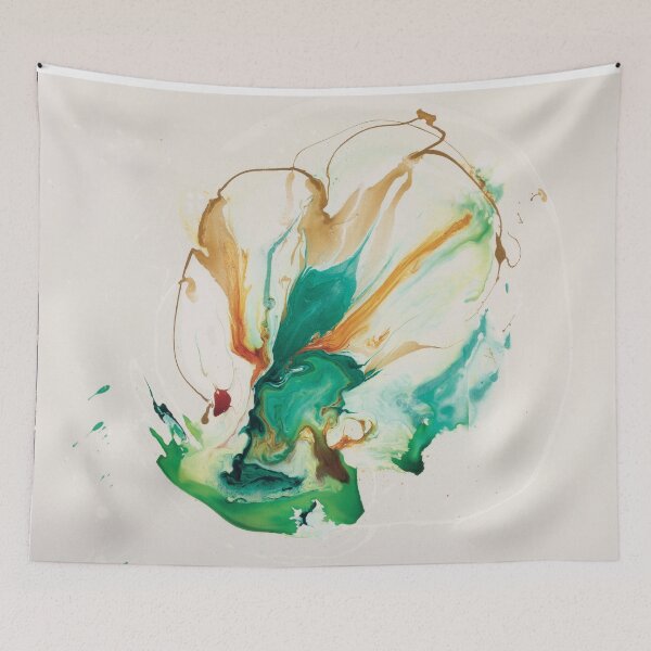 Item preview, Alice in Spring - Green fluid painting designed and sold by Marilyn Gough.
