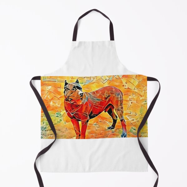 Item preview, Presa Canario staying alert – warm colors irregular tiles mosaic effect designed and sold by NickoPrints.