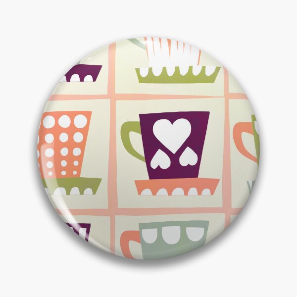 Item preview, Retro Coffee & Tea Cups Collection - Minimal graphic collage art designed and sold by Dominiquevari.