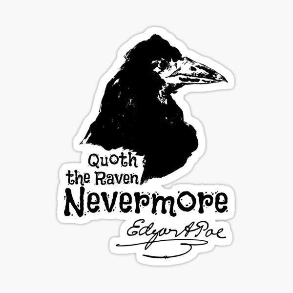 Item preview, Nevermore, The Raven, Edgar Allan Poe, Halloween, poem designed and sold by i-cottagedesign.