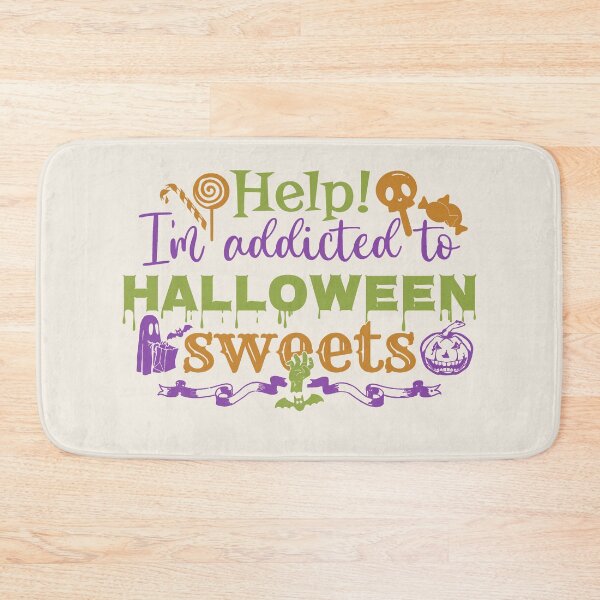 Item preview, Colourful Help! I'm Addicted To Halloween Sweets, Cream Base designed and sold by TrulyEpoque.