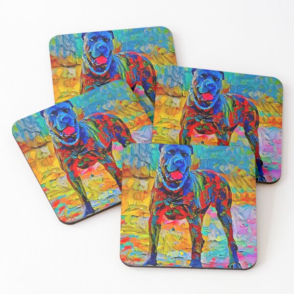 Item preview, Cane Corso - colorful palette knife oil texture designed and sold by NickoPrints.