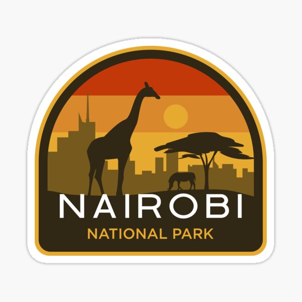 Item preview, Nairobi National Park Badge Patch Emblem Stickers  designed and sold by wafizimamul.