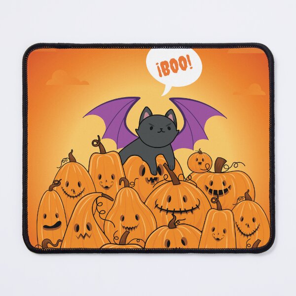 Item preview, Bat Black Cat and Lots of Pumpkins designed and sold by chillaxcats.