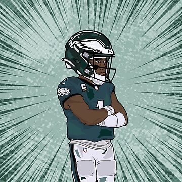 Jalen Hurts Philadelphia Eagles Football Art Illustrated Print 