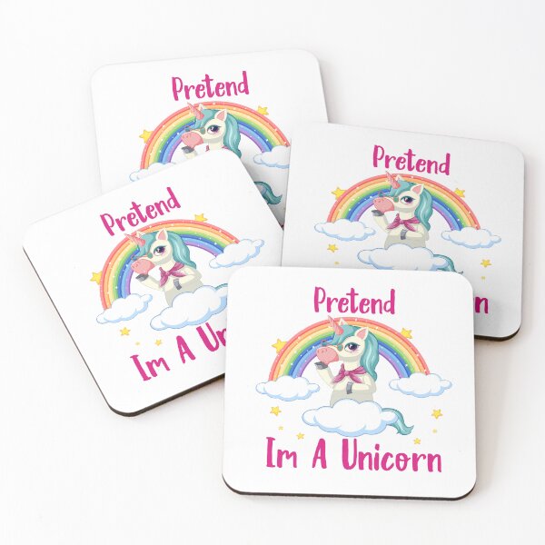 Item preview, Pretend I'm Unicorn, Rainbow & Cute unicorn designed and sold by mpsobject.