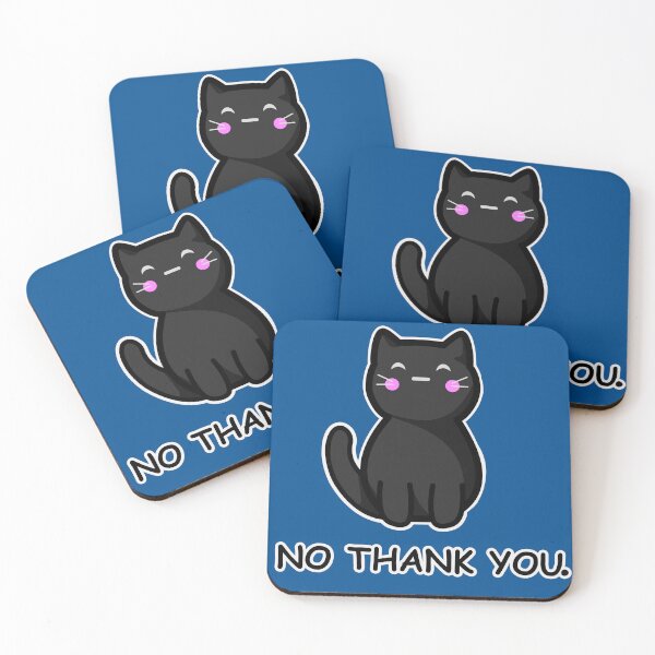 Item preview, Black Cat Says "No Thank You" designed and sold by GoobyCloud.