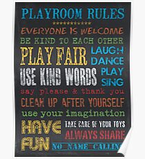 Playroom Rules Poster