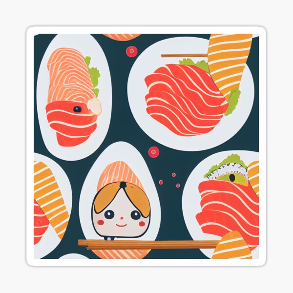 Sushi and ramen kawaii Sticker