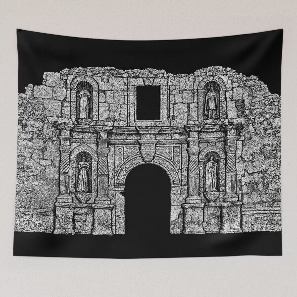 Item preview, THE ALAMO CHAPEL 1836 ILLUSTRATION designed and sold by WOOFANG.