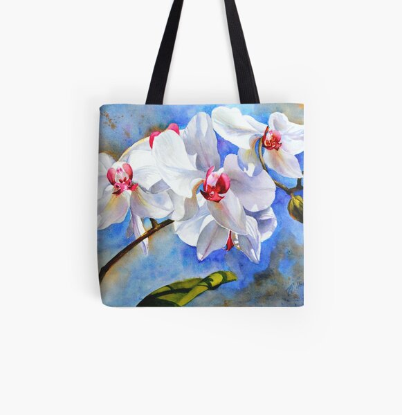 Dancing Orchids All Over Print Tote Bag