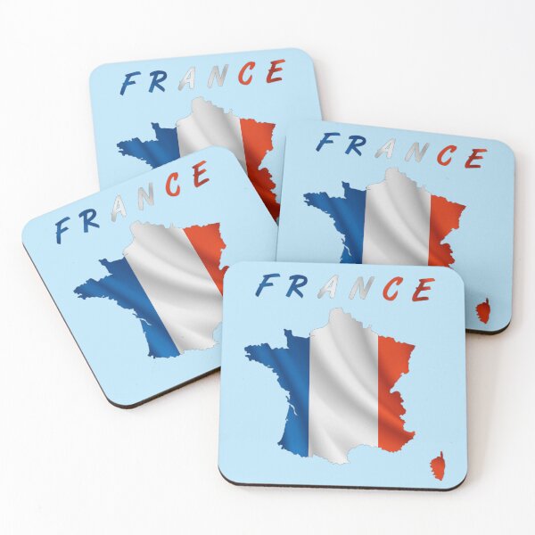 Item preview, Wavy French Flag inside Map of France designed and sold by mashmosh.