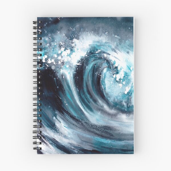 Item preview, watercolor storm wave designed and sold by tgogolkina.