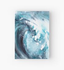 watercolor storm wave Hardcover Journal