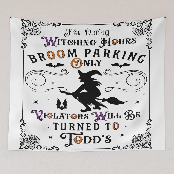 Item preview, HALLOWEEN witch broom parking designed and sold by azircollection.