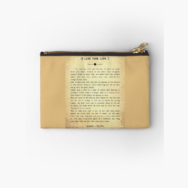 Item preview, Live Your Life by Chief Tecumseh, Chief of the Native American Shawnee Tribe, Original Symbols of Indian nation on old parchment. designed and sold by LaziniArts.