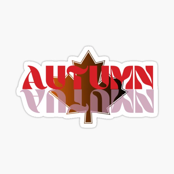 "Autumn season canadian leaf" Sticker for Sale by Mirochan80 Redbubble