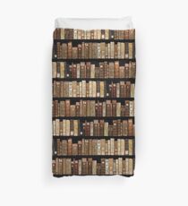 Medieval manuscripts bookshelf Duvet Cover