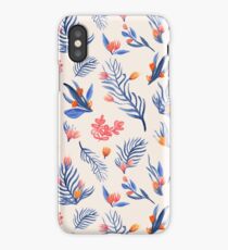 Succulent garden pattern on cream iPhone Case/Skin