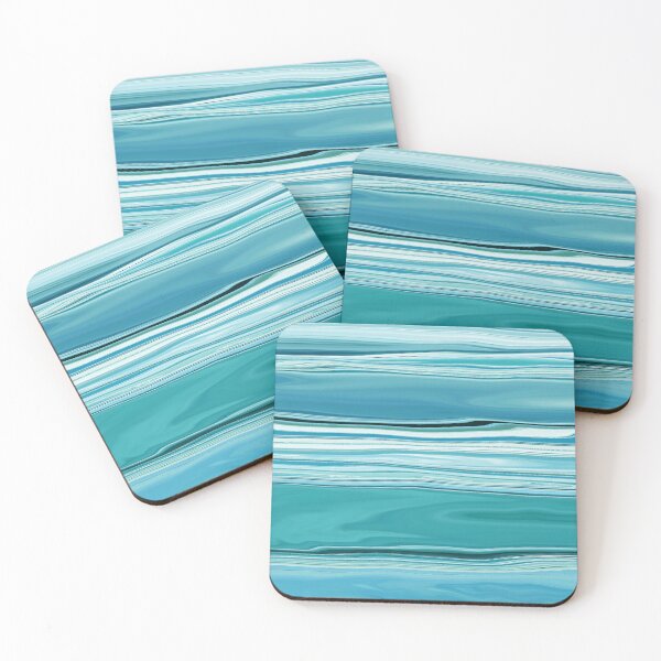 Item preview, Ocean Abstract Horizontal Stripes Beachy Vibes Beach House Décor Art 6 of 20  designed and sold by Beachy.