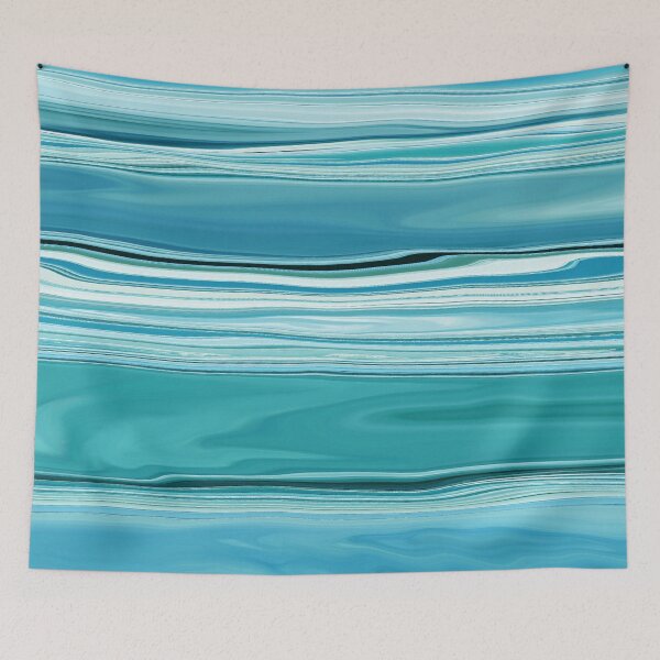 Item preview, Ocean Abstract Horizontal Stripes Beachy Vibes Beach House Décor Art 6 of 20  designed and sold by Beachy.