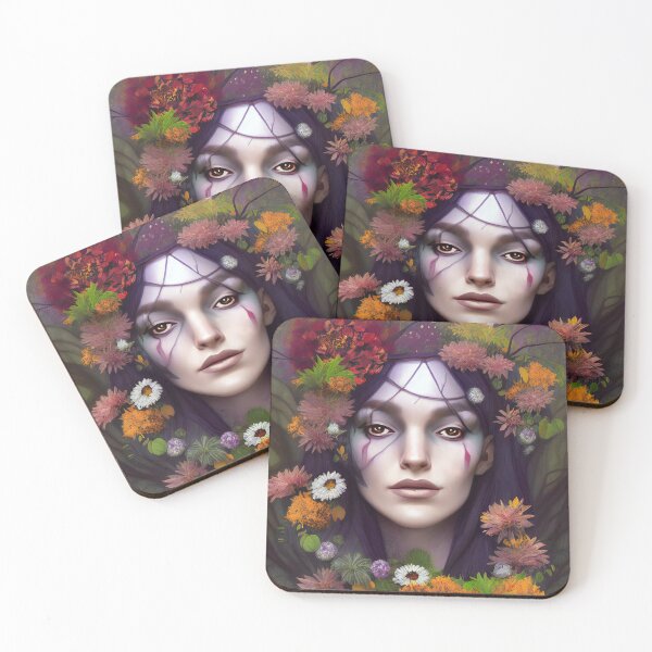 Item preview, Morgaine Redwood, Autumn Witch of the Forest, Fantasy Art designed and sold by Itaya Art.