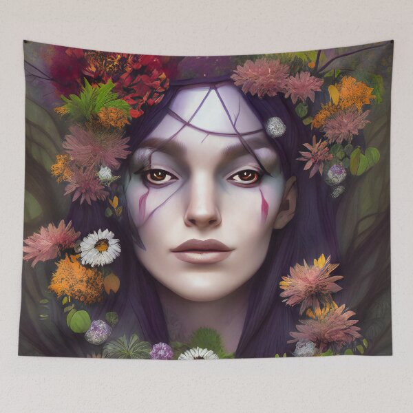 Item preview, Morgaine Redwood, Autumn Witch of the Forest, Fantasy Art designed and sold by Itaya Art.