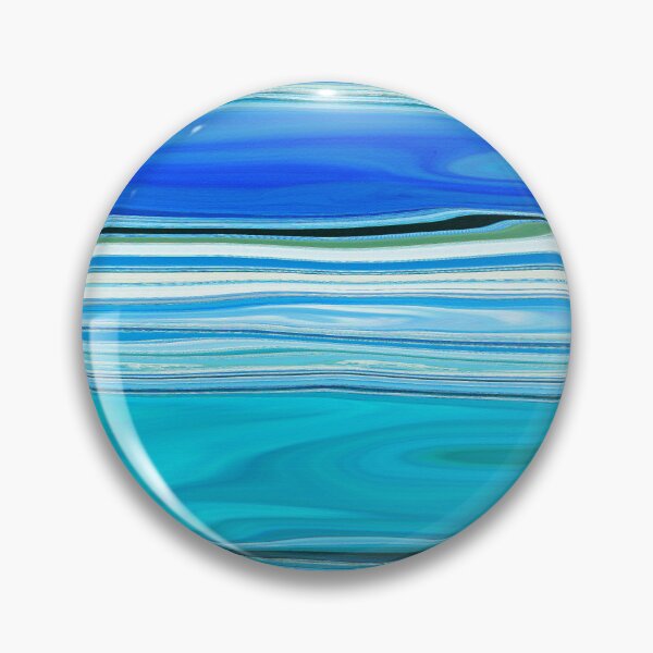Item preview, Ocean Abstract Horizontal Stripes Beachy Vibes Beach House Décor Art 7 of 20  designed and sold by Beachy.