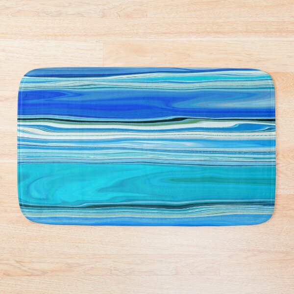 Item preview, Ocean Abstract Horizontal Stripes Beachy Vibes Beach House Décor Art 7 of 20  designed and sold by Beachy.